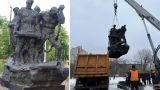В Киеве снесли памятник экипажу советского бронепоезда «Таращанец»