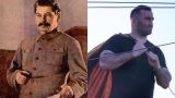 Изображение Сталина в небо над Владикавказом запустили боксеры