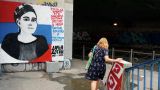 Граффити с портретом Дугиной появилось в центре Белграда