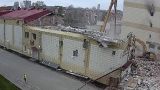 В Кемерово сносят сгоревший ТЦ «Зимняя Вишня»