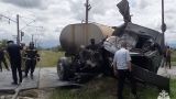 Локомотив и «Камаз» столкнулись в Беслане