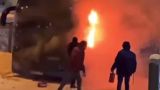 В Москве загорелся электробус