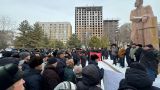 Ветераны-силовики вышли на акцию протеста в столице Киргизии