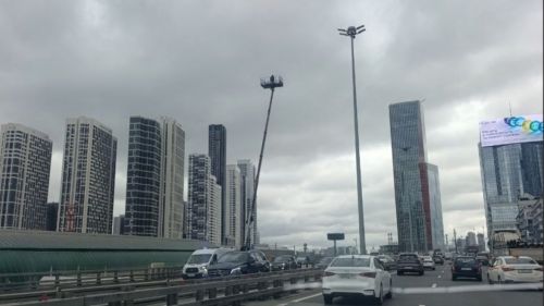 In Moscow, car towers with armed military for shooting drones have been spotted