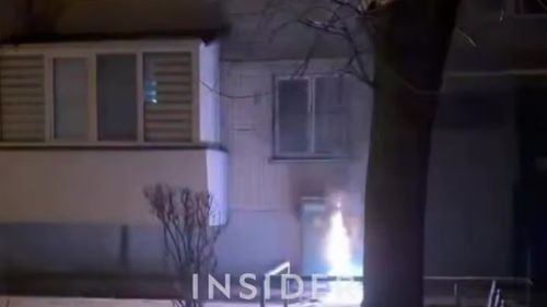 Transformers are exploding and burning in different parts of Kiev