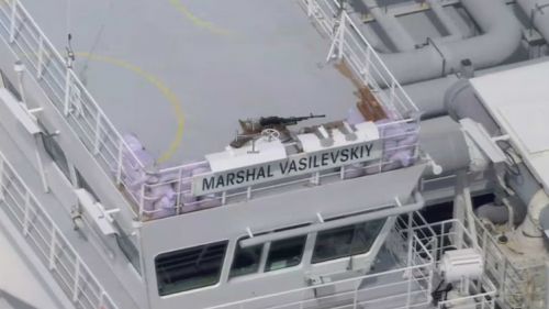 На российском газовозе обнаружили крупнокалиберный пулемет