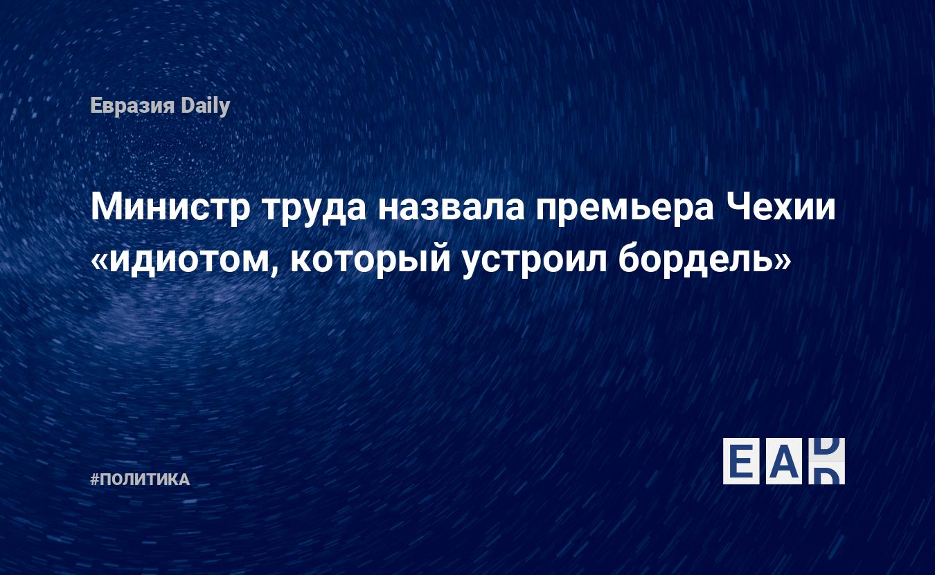 Министр труда назвала премьера Чехии «идиотом, который устроил бордель» —  EADaily, 19 октября 2020 — Новости политики, Новости Европы