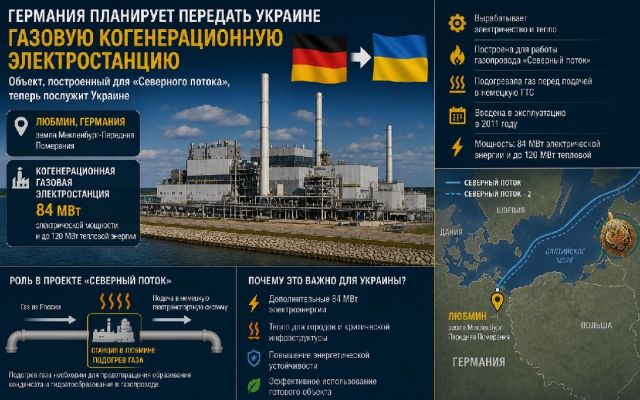 Германия передаст Украине газовую электростанцию, обслуживавшую «Северный поток» — image 1